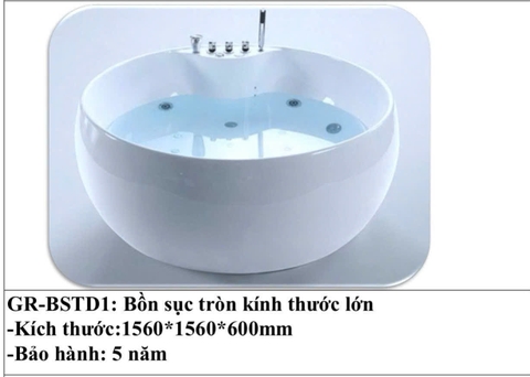Bồn Tròn Massage MT-0156 (1560*1560*600mm)