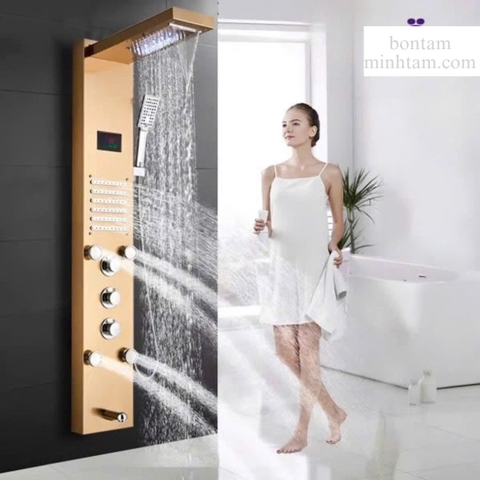 Sen cây inox 304 thuyền massage led vàng cao cấp MT-STN1V