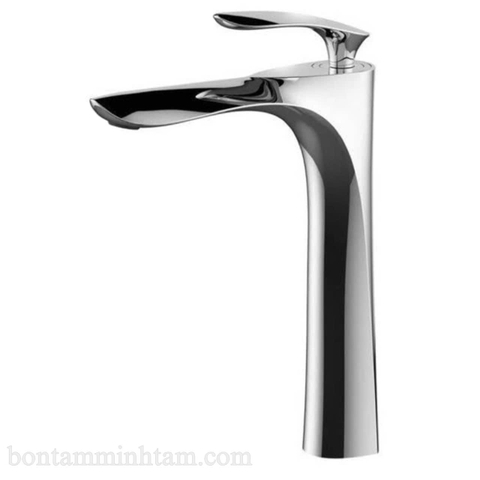 Vòi rửa mặt đồng lá cao đồng mạ MT-VMLC