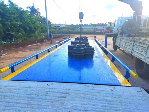 Lắp đặt trạm cân xe tải 60 tấn| Kiểu nổi || 3mx12m