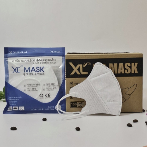100 Chiếc khẩu trang 5D kháng khuẩn XL MASK, khẩu trang dùng 1 lần bảo vệ sức khỏe.