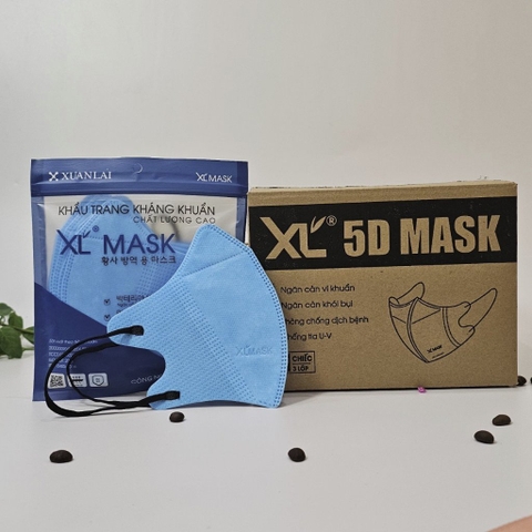 100 Chiếc khẩu trang 5D kháng khuẩn XL MASK, khẩu trang dùng 1 lần bảo vệ sức khỏe.