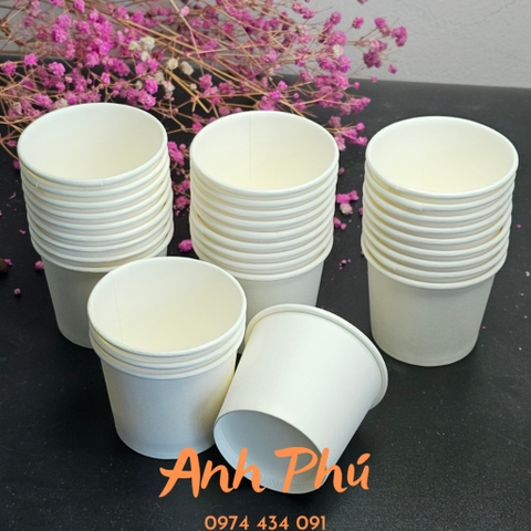 2.000 Ly giấy Thùy Linh màu trắng 2.5OZ , Cốc giấy dùng 1 lần 50pcs / 1 túi. Bán buôn