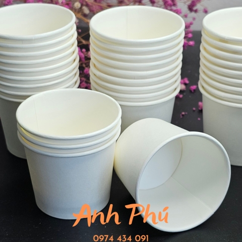 2.000 Ly giấy Thùy Linh màu trắng 2.5OZ , Cốc giấy dùng 1 lần 50pcs / 1 túi. Bán buôn
