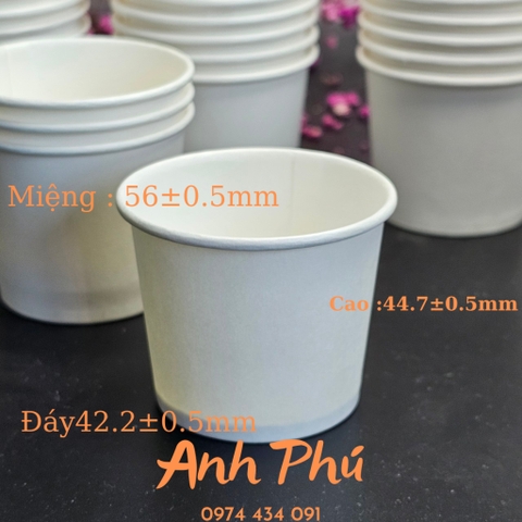 2.000 Ly giấy Thùy Linh màu trắng 2.5OZ , Cốc giấy dùng 1 lần 50pcs / 1 túi. Bán buôn