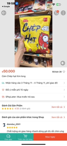 Cám chép hạt kim long