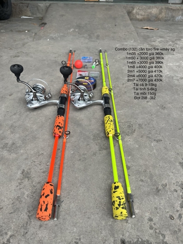 Combo 132 cần toro fire +máy ag