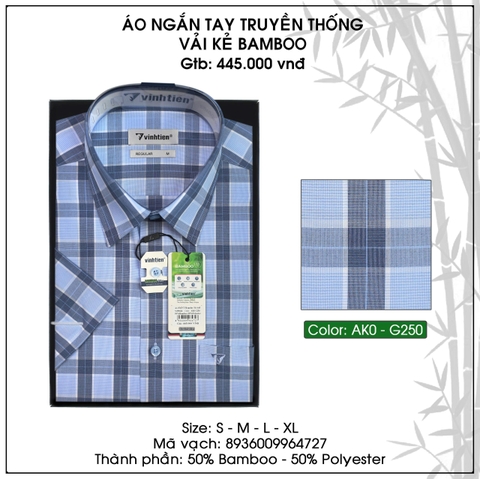 Áo SMNT Regular Fit 445 - Vải Kẻ Bambo - Giỏ 1