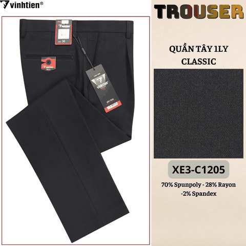 Quần Tây 1Ly Classic 499 - Vải Dãn Cao Cấp