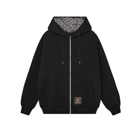 Hoodie Zip Louis Vuitton Monogram V3 ( Gold )