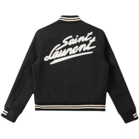 Bomber Saint Laurent Sau Lưng ( Thêu Da )