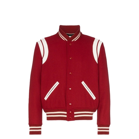 Bomber Varsity TEDDY Saint Laurent ( Đỏ )