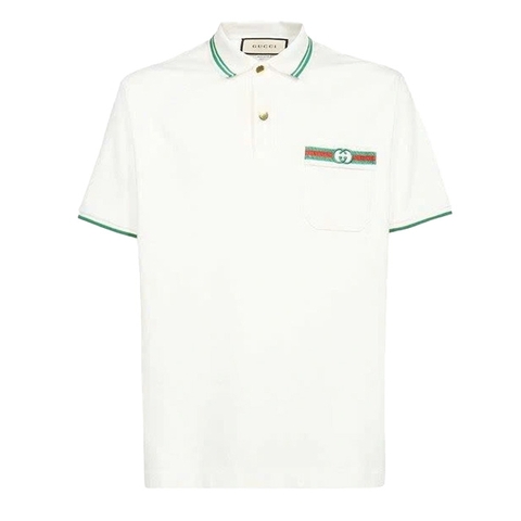 Polo Gucci Thêu túi Xanh Lá