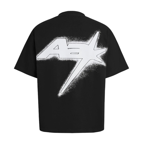 Áo Thun Aa Racing Logo Thêu - Đen