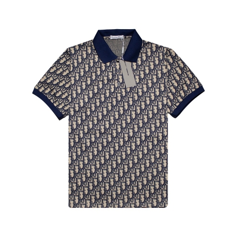 Polo Dior Monogram Cổ Xanh