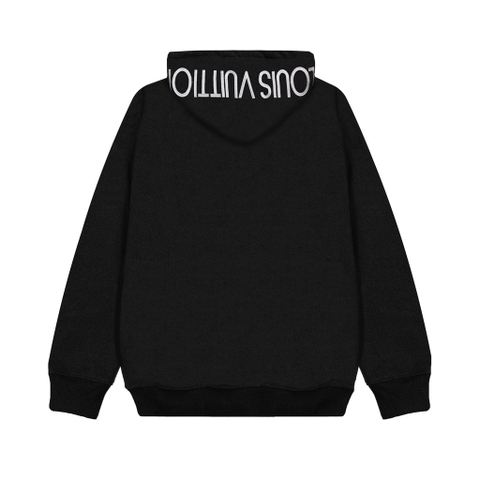 Hoodie Zip LV Louis Vuitton Nón Thêu Logo Túi