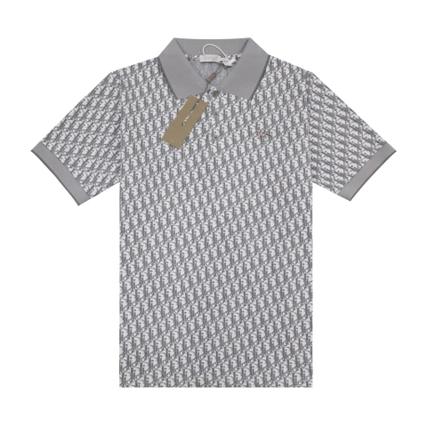 Polo Dior Monogram G-Collar Xám Logo Kim Loại