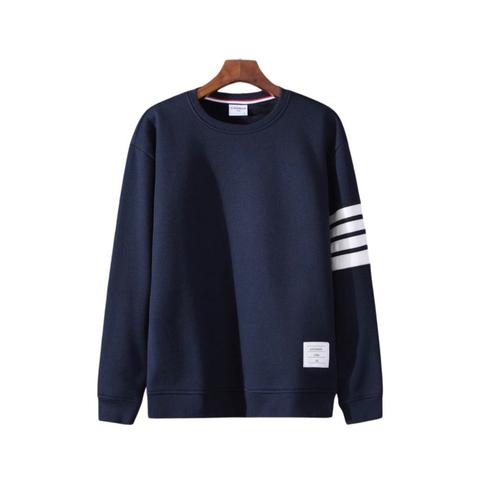 Sweater Thome Brown Phối 4 Sọc Trắng