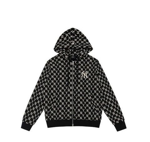 Hoodie Zip MLB Monogram Đen