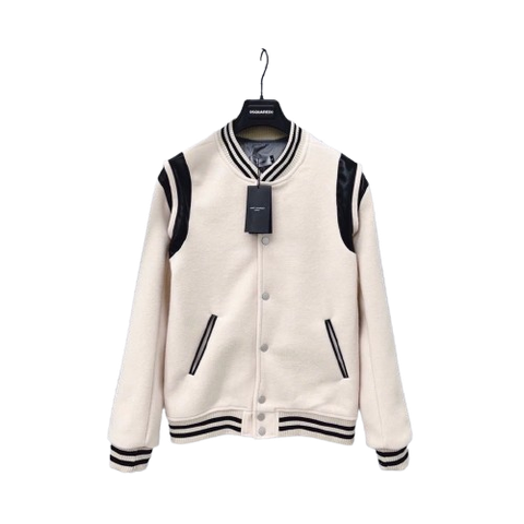 Bomber Teddy Sain Laurent Màu Be