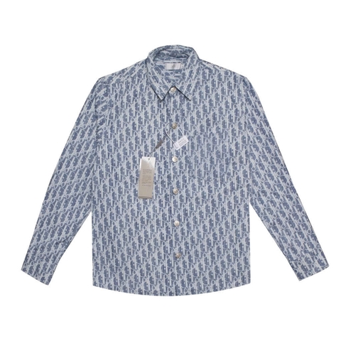 Sơ Mi Dior Monogram Denim  Tay Dài
