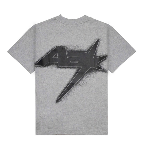 Áo Thun Aa Racing Logo Thêu-Xám