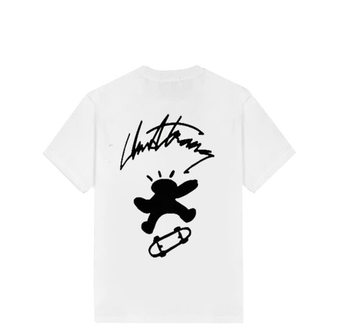 Áo thun Chuottrang SKATE MAN -(Trắng) in hình sắc nét