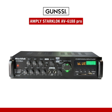 Amply Starklok AV-6188Pro – Amply Nghe Nhạc Bluetooth, Karaoke Gia Đình, Chống Nhiễu, Echo Hay