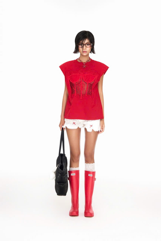 Quần bí smocking ngắn phối nơ - Love Struck Shorts