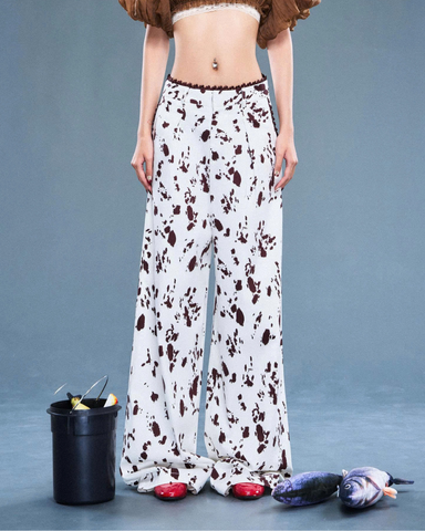 Quần dài ống rộng màu bò sữa phối ren - Ember Pants