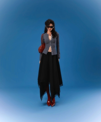 Áo thun tay dài kẻ sọc - Chic Top