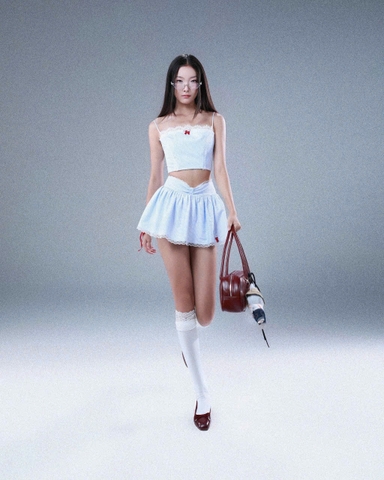 Chân váy ngắn xòe phối ren - Gyna Skirt