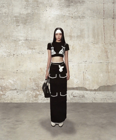 Chân váy dài đen túi hộp -  Valak Skirt