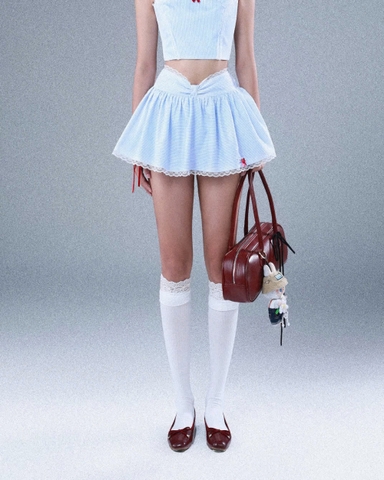 Chân váy ngắn xòe phối ren - Gyna Skirt