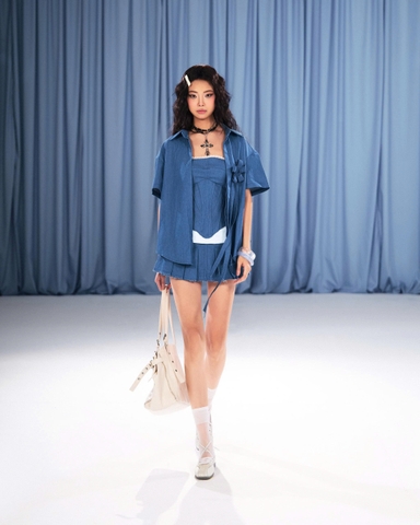 Áo sơ mi xanh denim tay ngắn - Lagoon Shirt