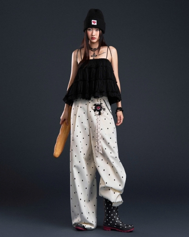 Quần dài ống rộng chấm bi - Echo Pants