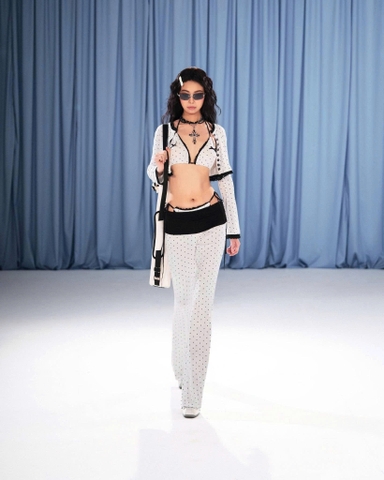 Quần thun dài ống loe chấm bi - Dot Melor Pants