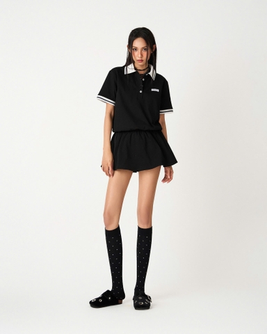 Chân váy ngắn lưng thun xám - Black Tenny Skirt