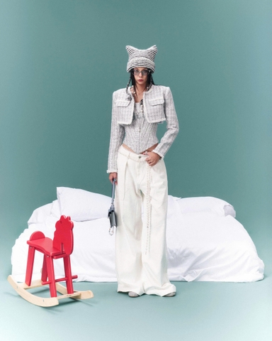 Áo blazer ngắn vải dạ tweed - Olaf Coat