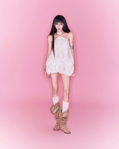 Đầm ngắn lụa trắng hở lưng - White Darcy Dress