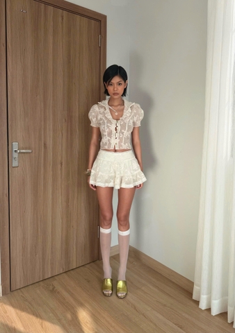 Chân váy ngắn ren xòe - Berry Skirt