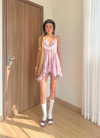 Bralette tơ nhăn tím - Vivid Bralette