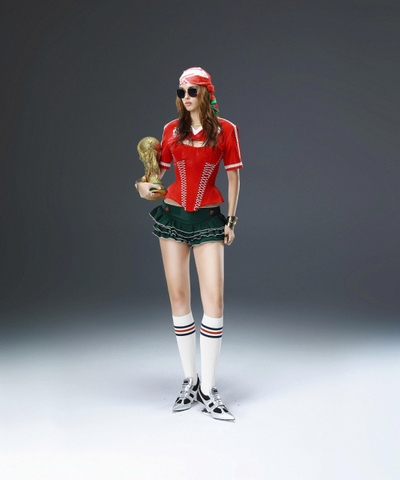 Quần shorts giả váy xếp tầng xanh lục - Trophy Skorts