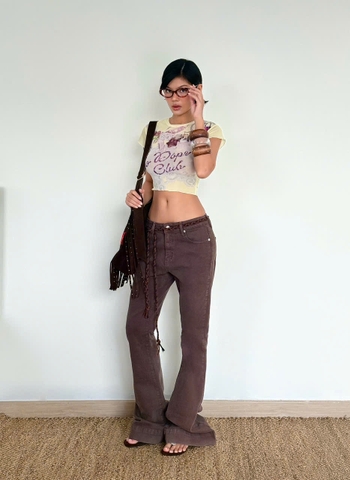 Áo thun lưới xuyên thấu form croptop tay ngắn - Sun Mesh Croptop