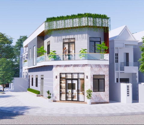 Nhà phố lô góc 2 mặt tiền 3 phòng ngủ 5x20m | BG434