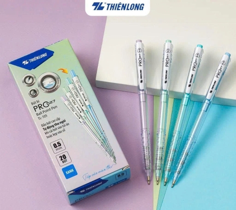 Bút bi Thiên Long TL-105 hộp 20 cây - Xanh.