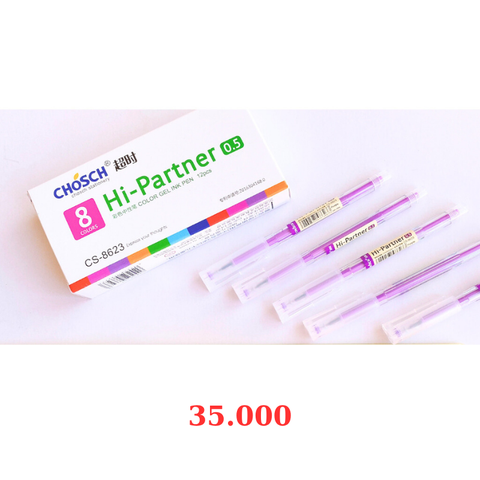 Hộp 12 bút CHOSCH CS-8623 - Mực tím