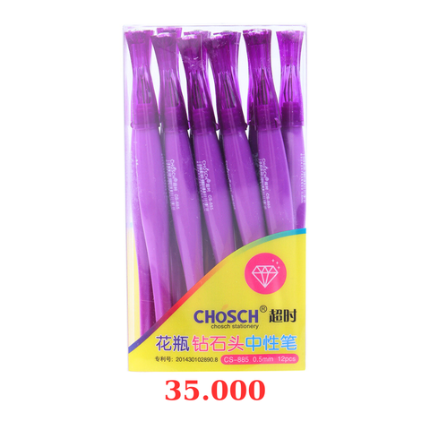 Hộp 12 bút CHOSCH kim cương CS-885 - Mực tím