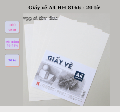 Giấy vẽ A4 HH 8166 - 20 tờ
