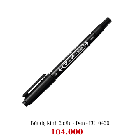 Bút dạ kính 2 đầu Deli EU10420 - Đen